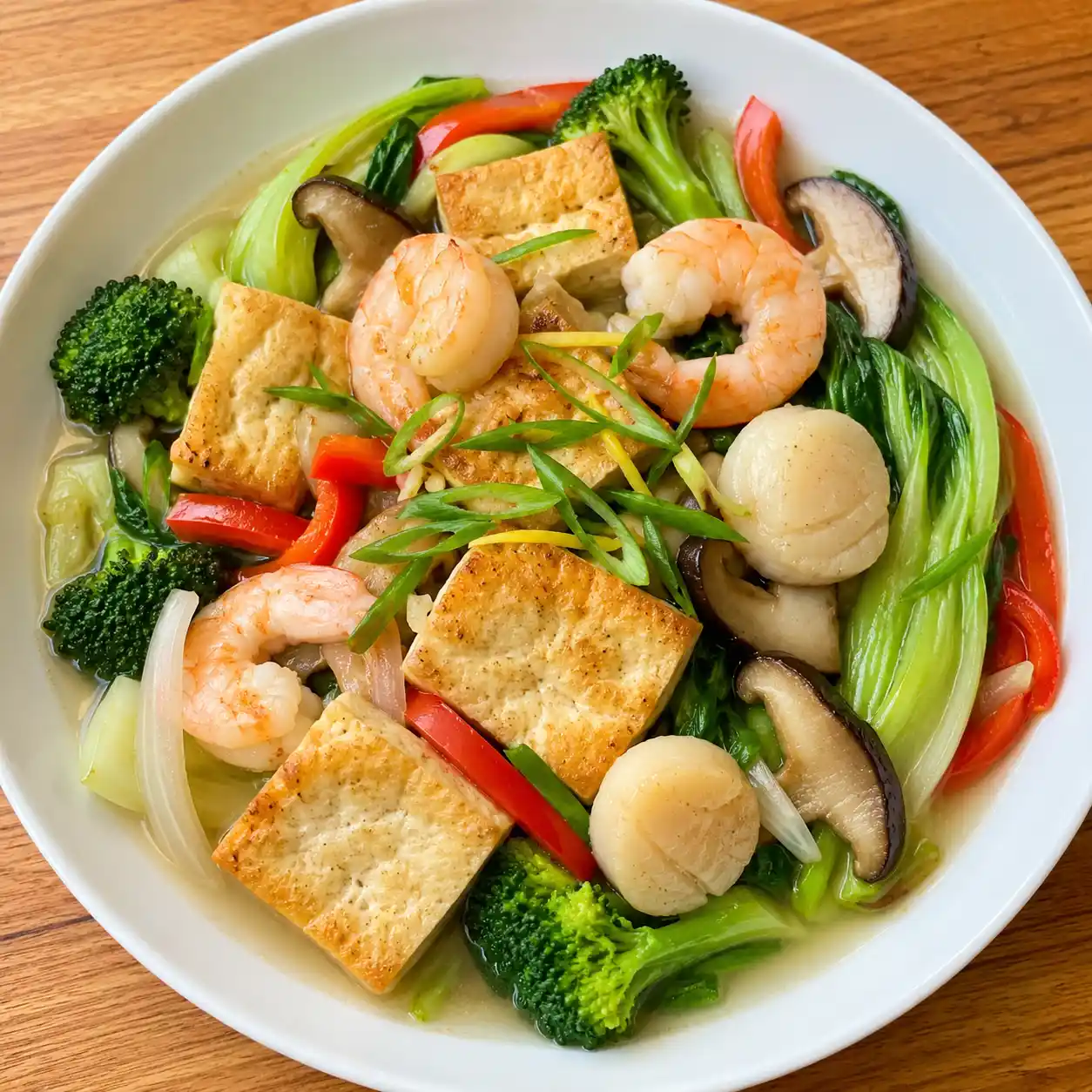 蔥薑雙海鮮滷豆腐