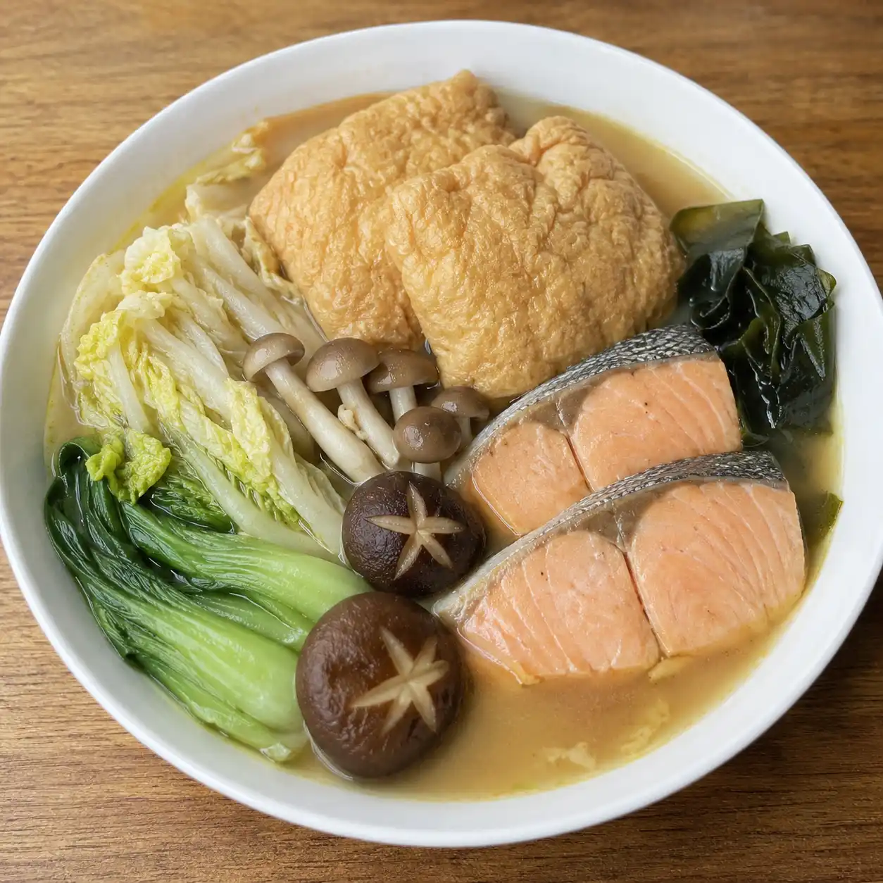 味噌鮭魚滷豆包