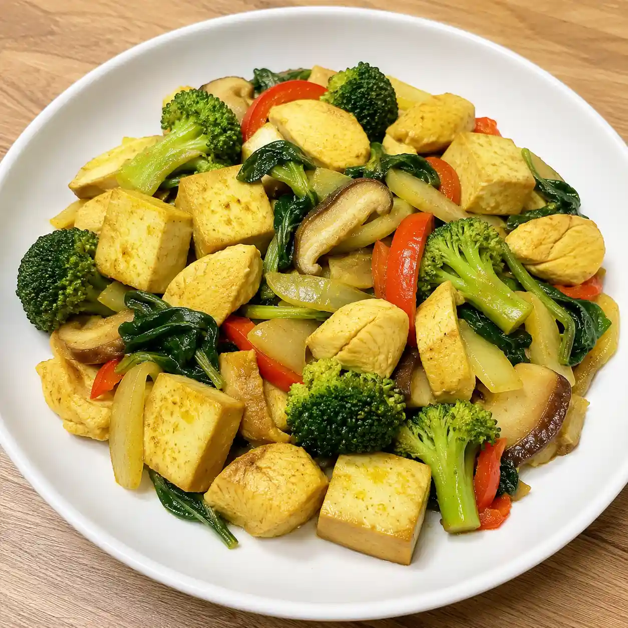 薑黃咖哩雞胸豆干燒