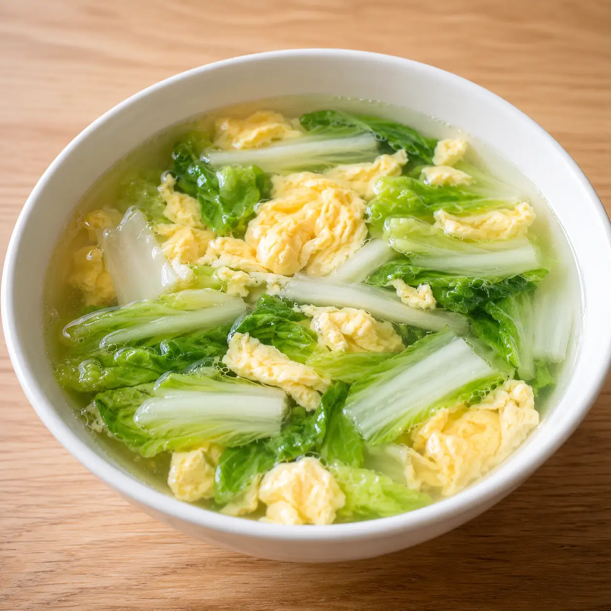 小白菜嫩葉蛋花清湯
