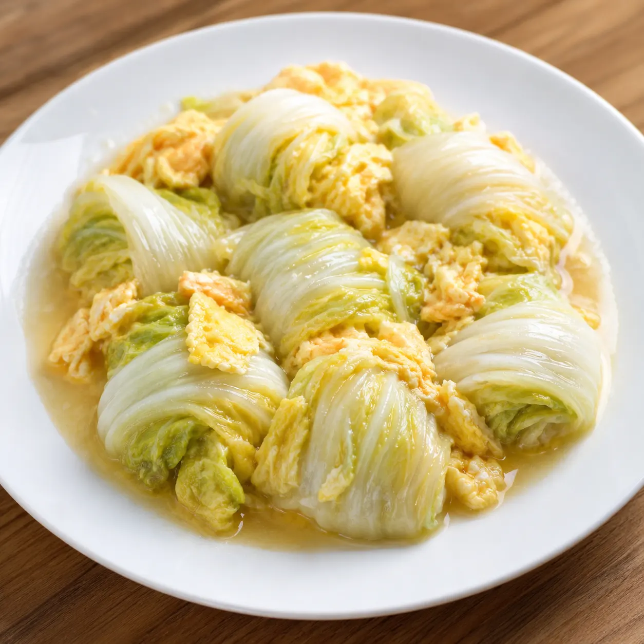白菜摺葉滑蛋