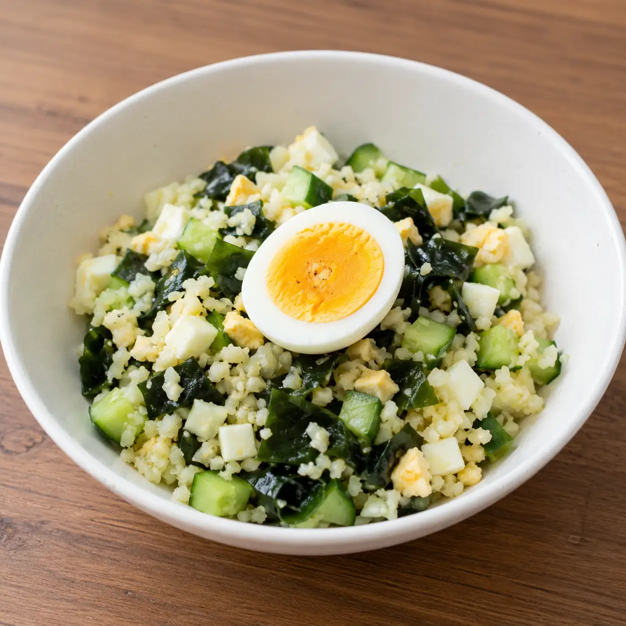 海帶芽蛋花椰米冷拌飯