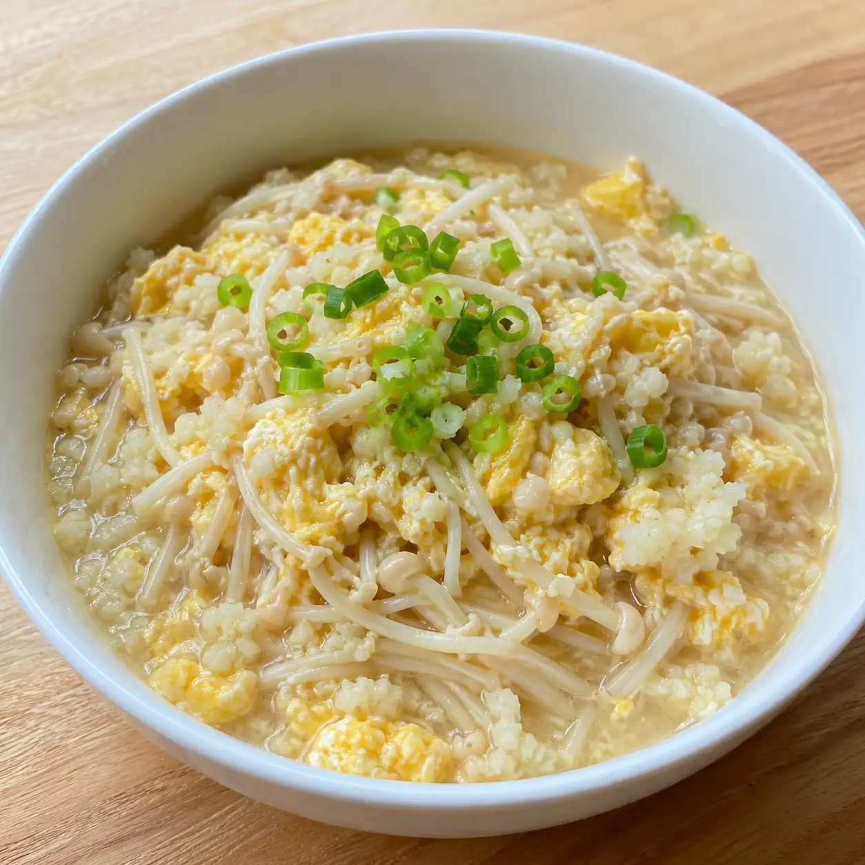 金針菇蛋花椰米燴麵感