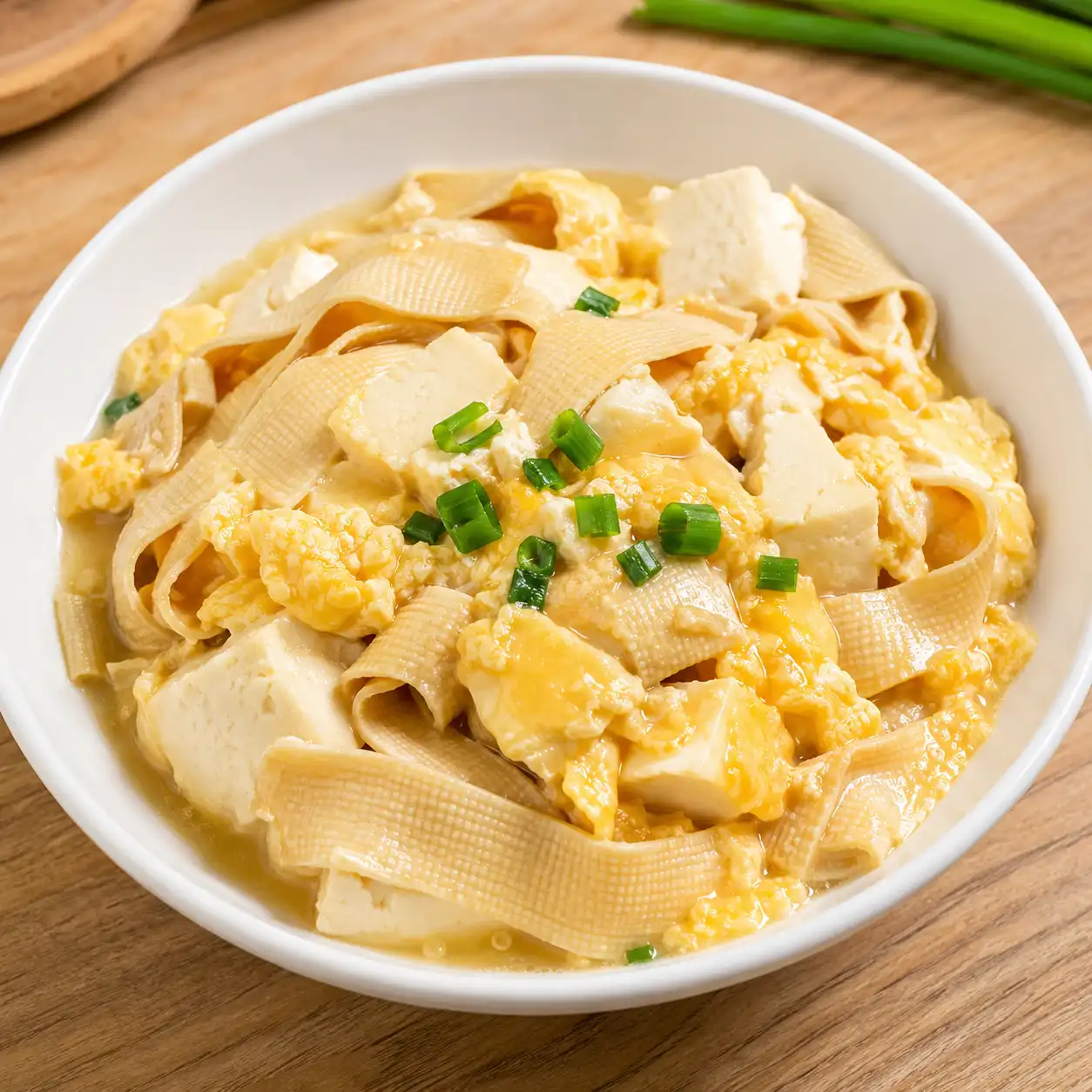 豆皮麵豆腐滑蛋