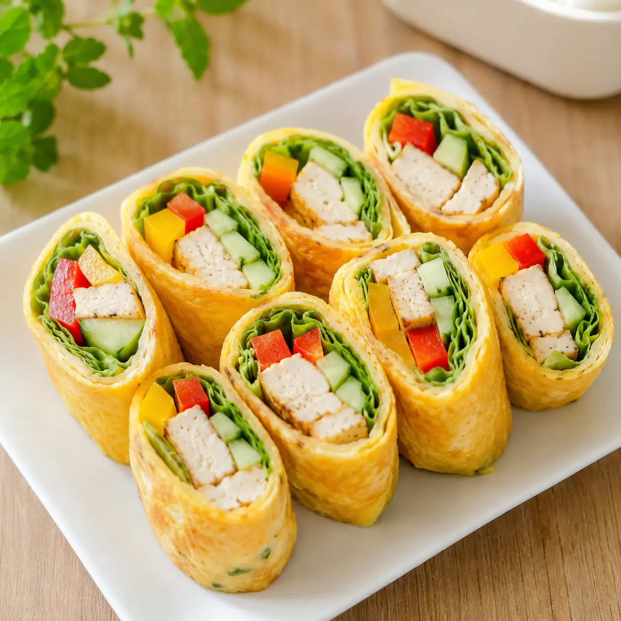 豆腐蛋皮蔬菜卷