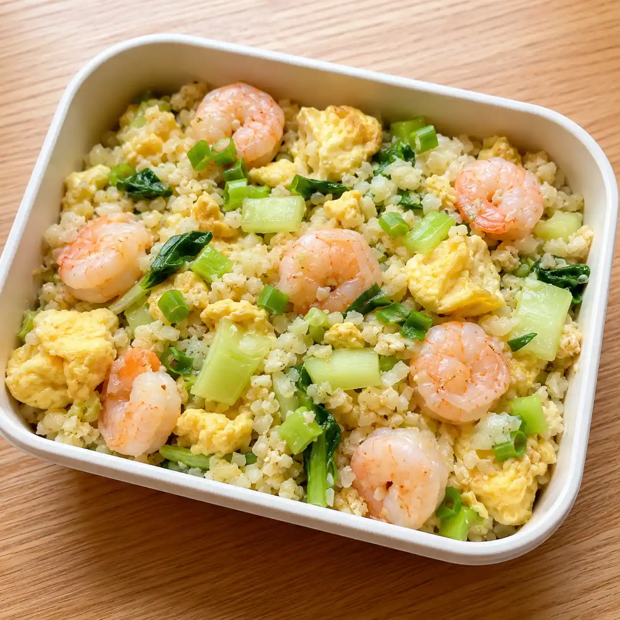 蝦仁蛋炒花椰米飯盒