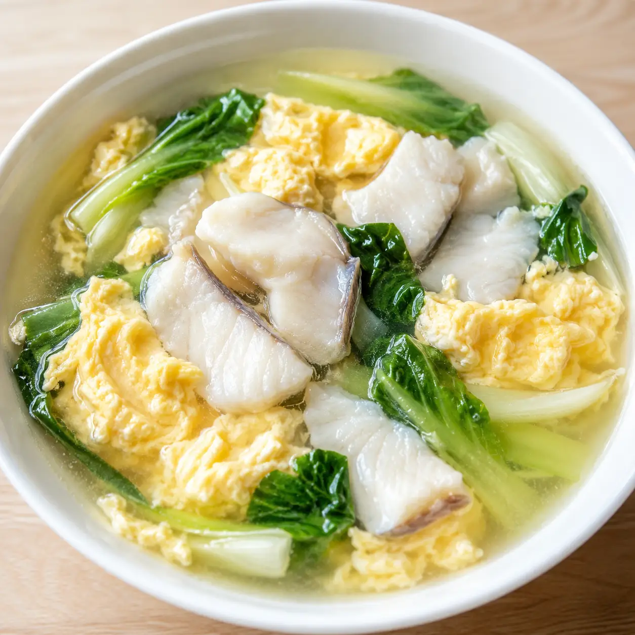 魚片嫩蛋花清湯