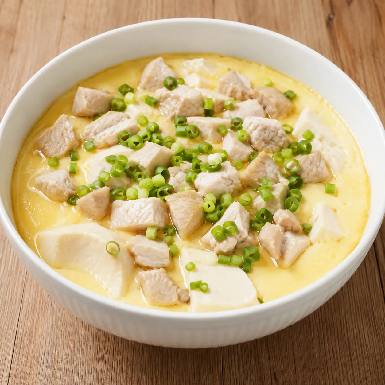 雞肉豆腐二段蒸蛋