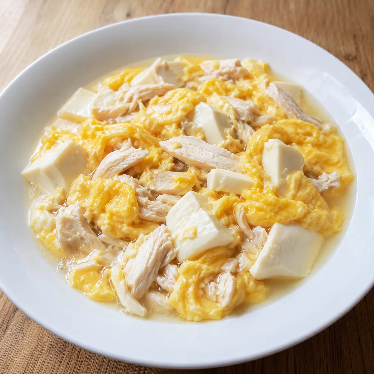 雞肉豆腐水波滑蛋