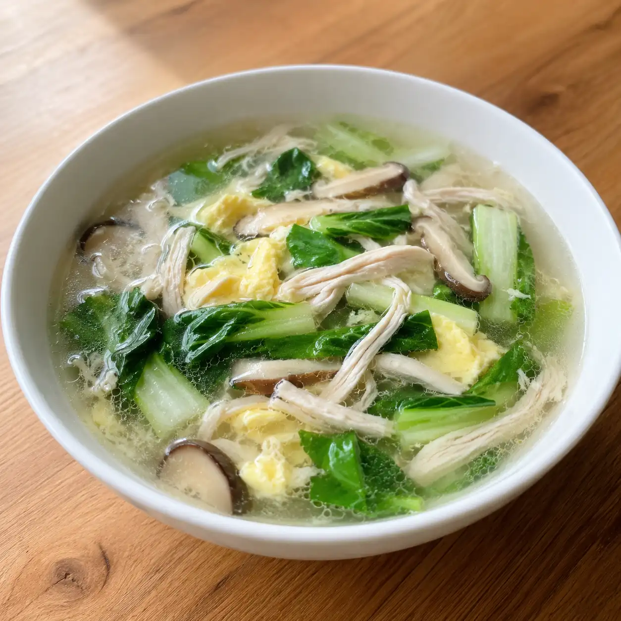 雞絲小白菜蛋花湯