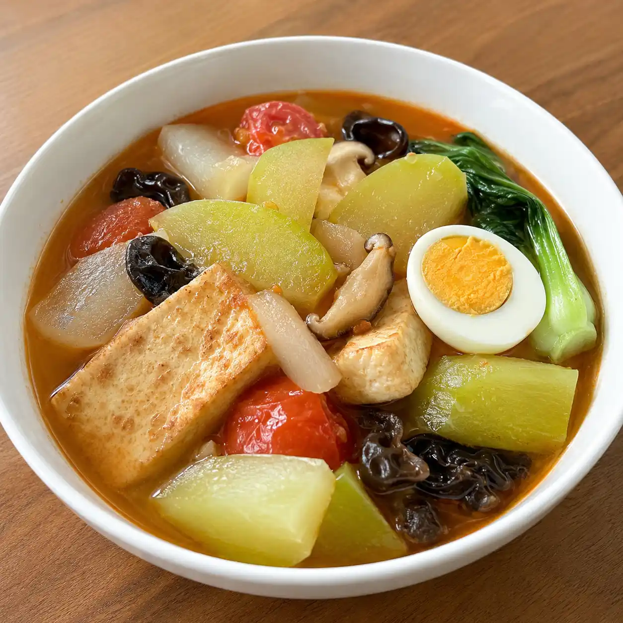 紅燒番茄豆腐蒲瓜清燴
