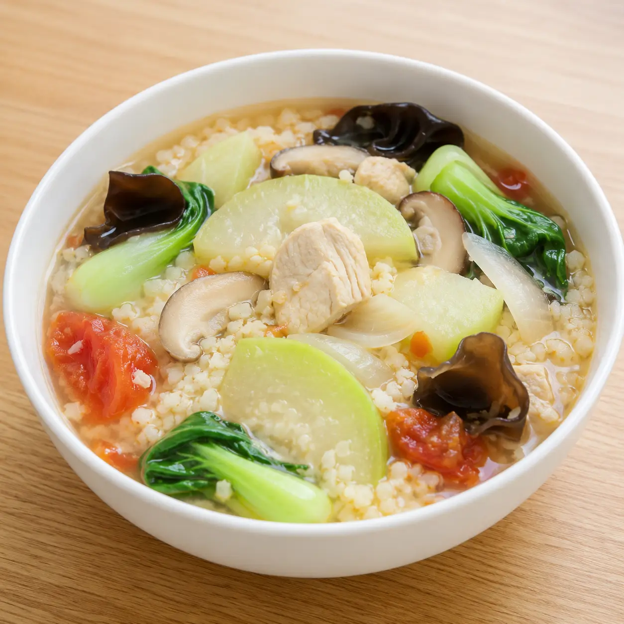 花椰米雞胸蒲瓜湯飯碗