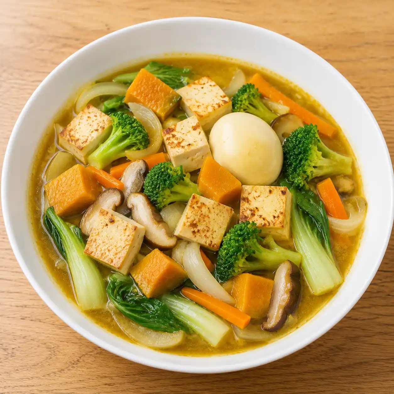咖哩豆腐南瓜花椰菜燴