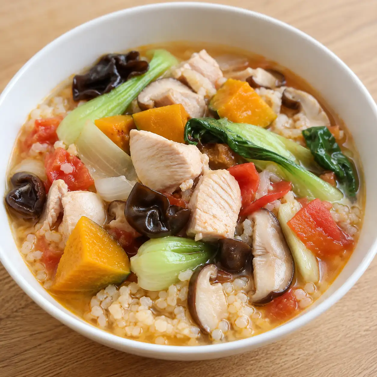 南瓜雞胸低醣湯飯碗