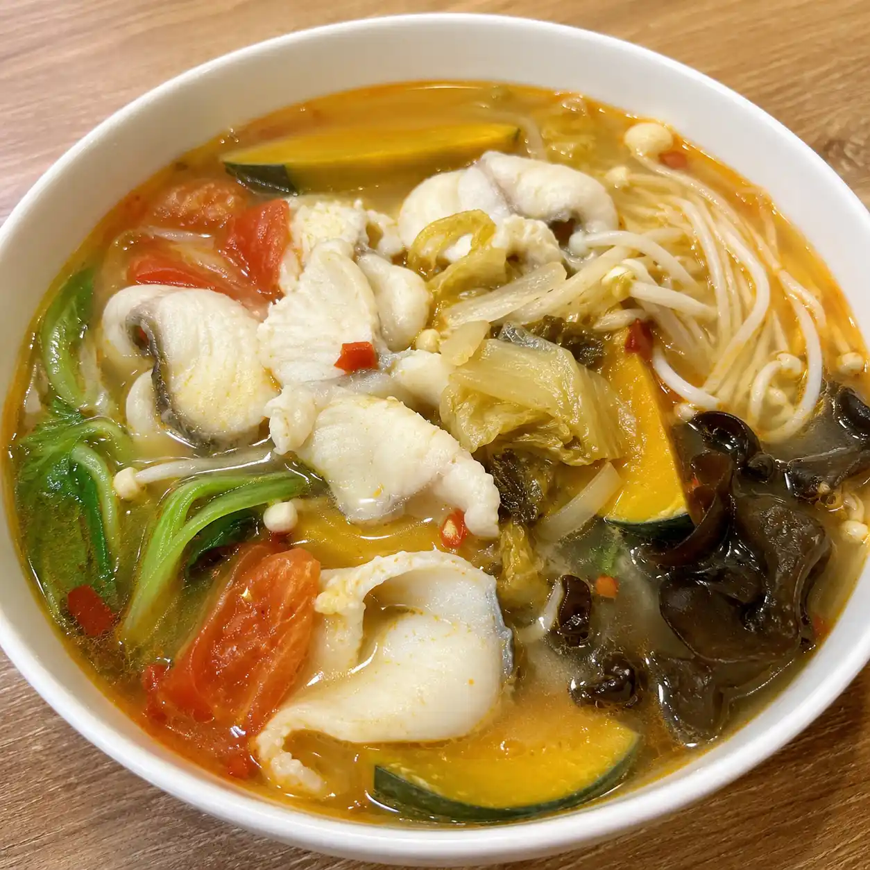 泡椒魚片南瓜酸湯