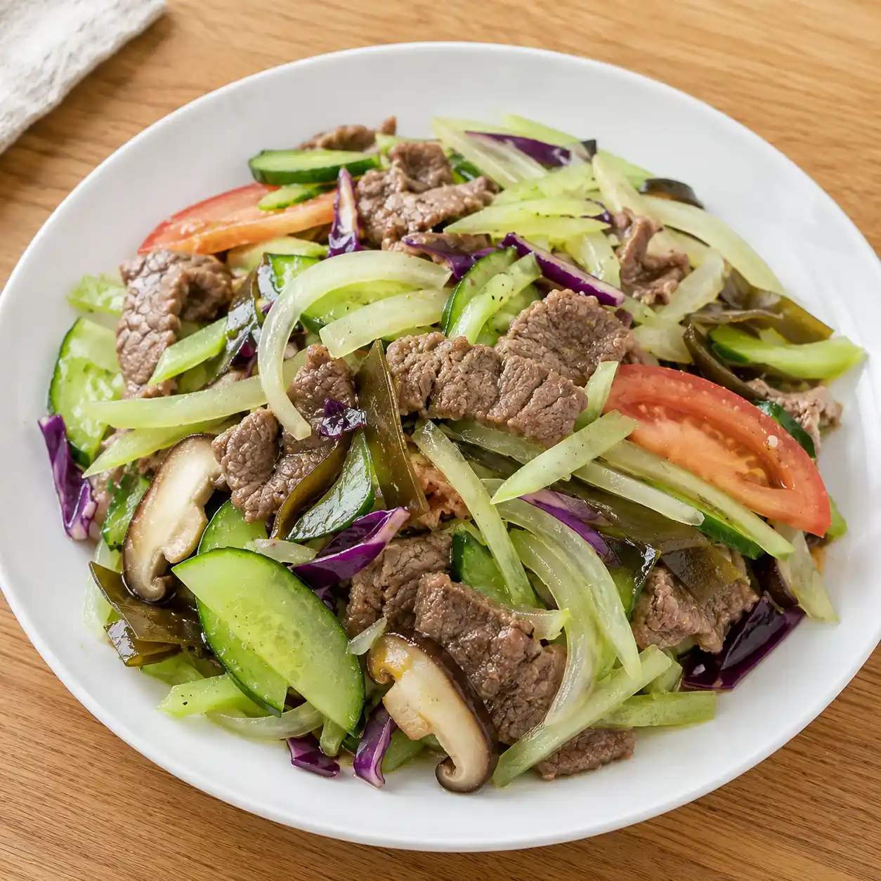 昆布牛肉佛手瓜冷熱拌炒