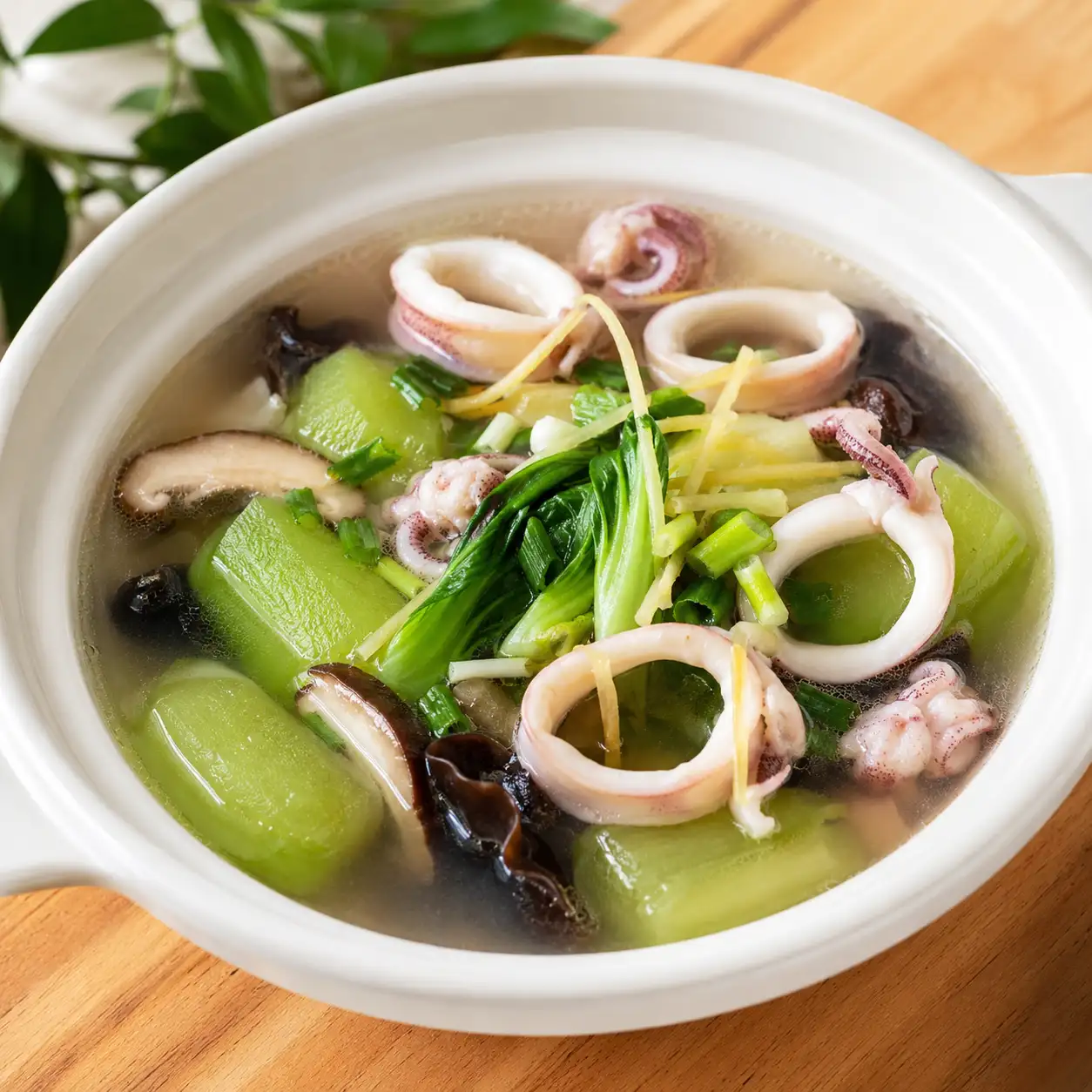小卷絲瓜薑蔥鮮湯