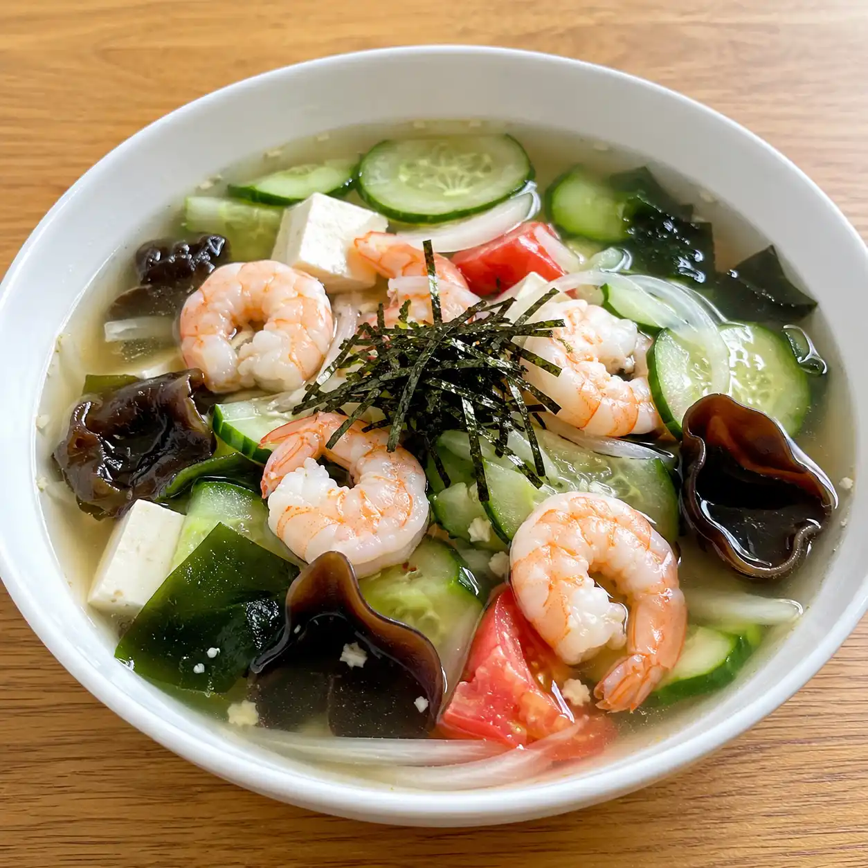 蒜香鮮蝦小黃瓜冷湯