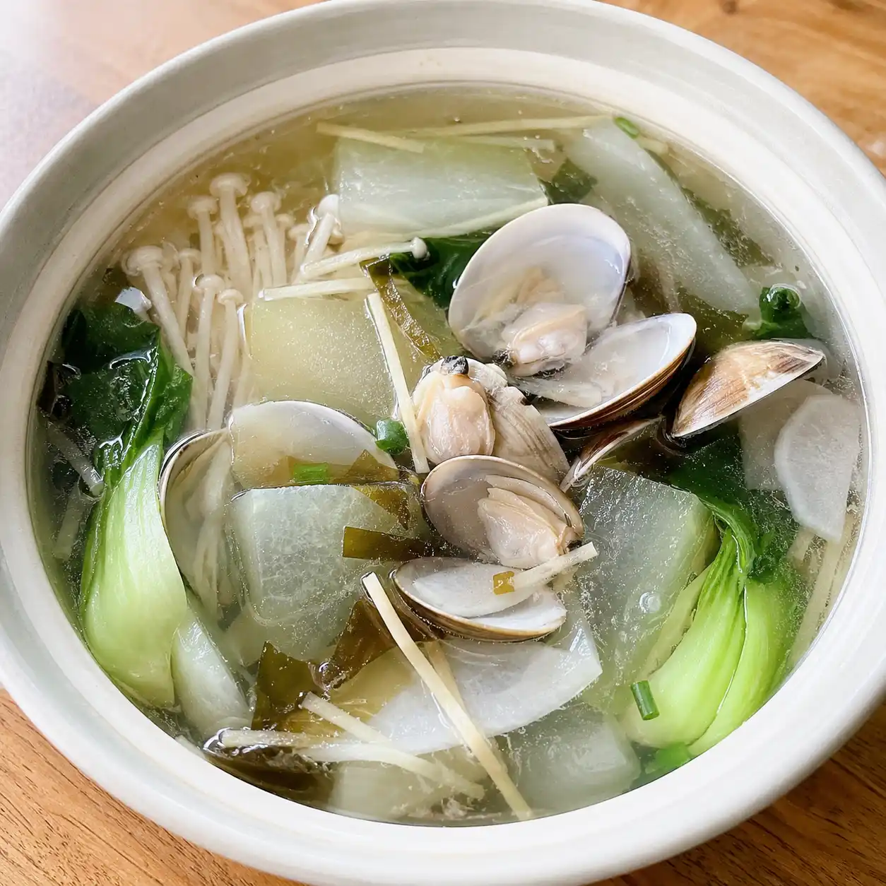 蛤蜊冬瓜薑絲透明湯