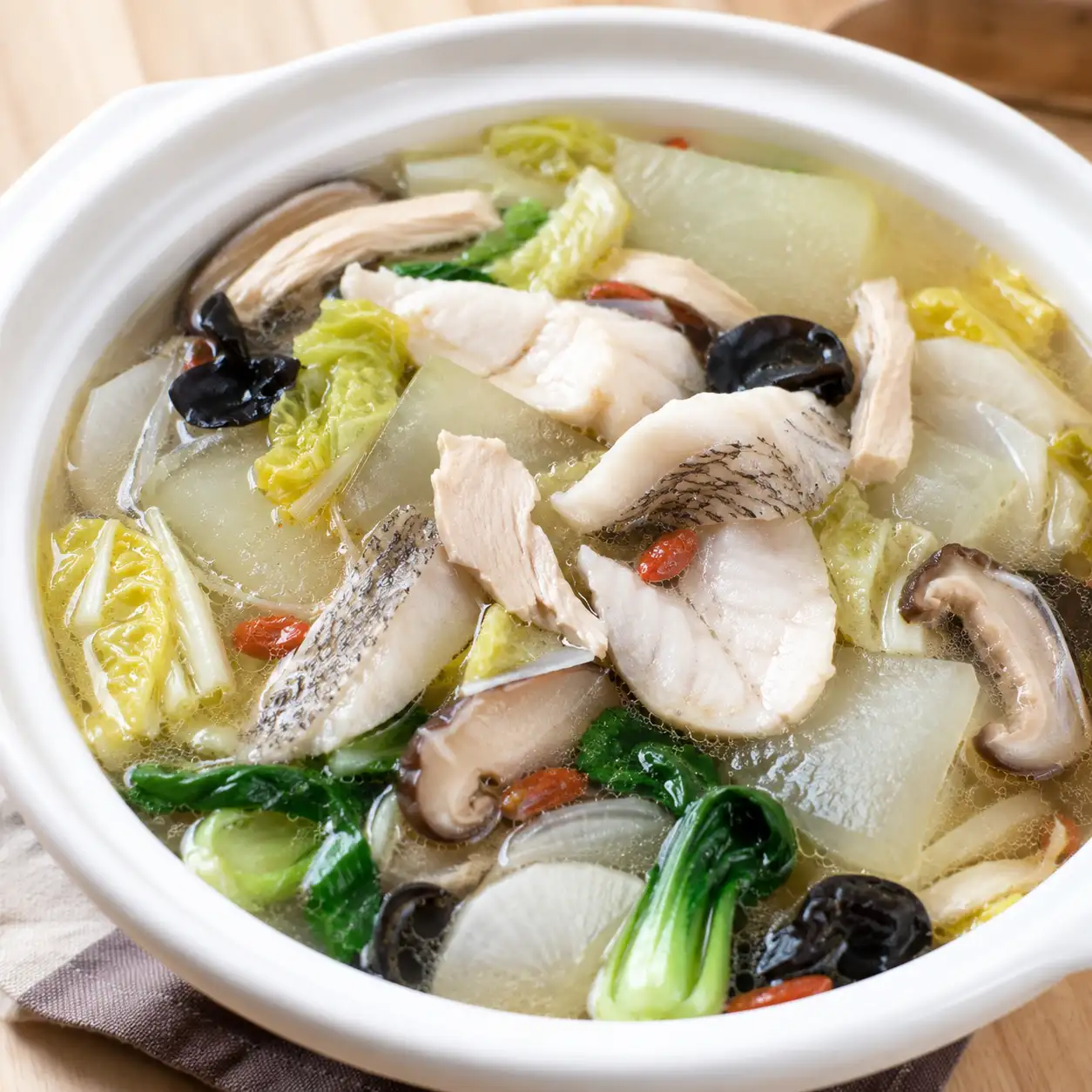 藥膳魚片冬瓜菇菇湯