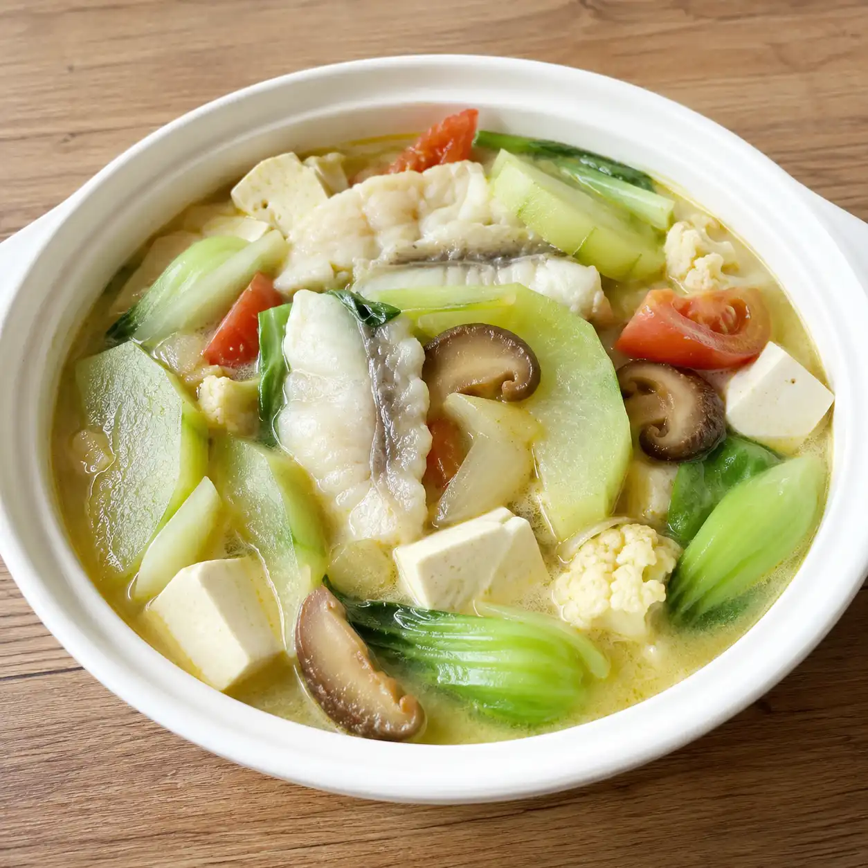 南洋椰香魚片豆腐蒲瓜湯