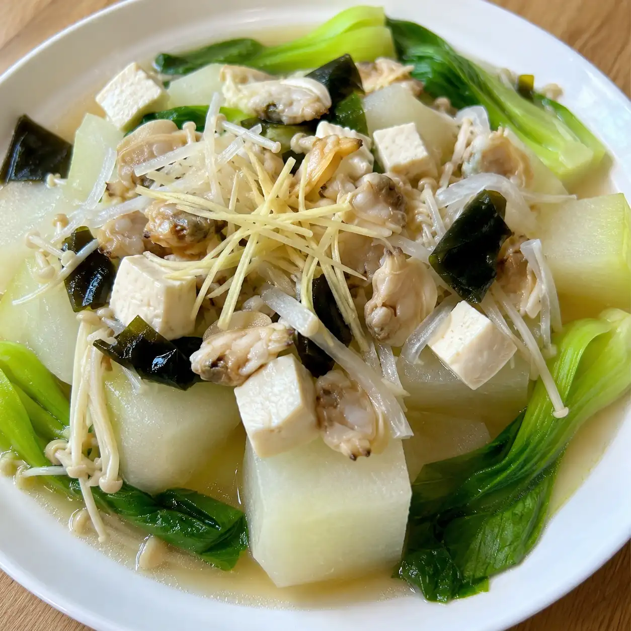 蛤蜊豆腐冬瓜海味蒸盒