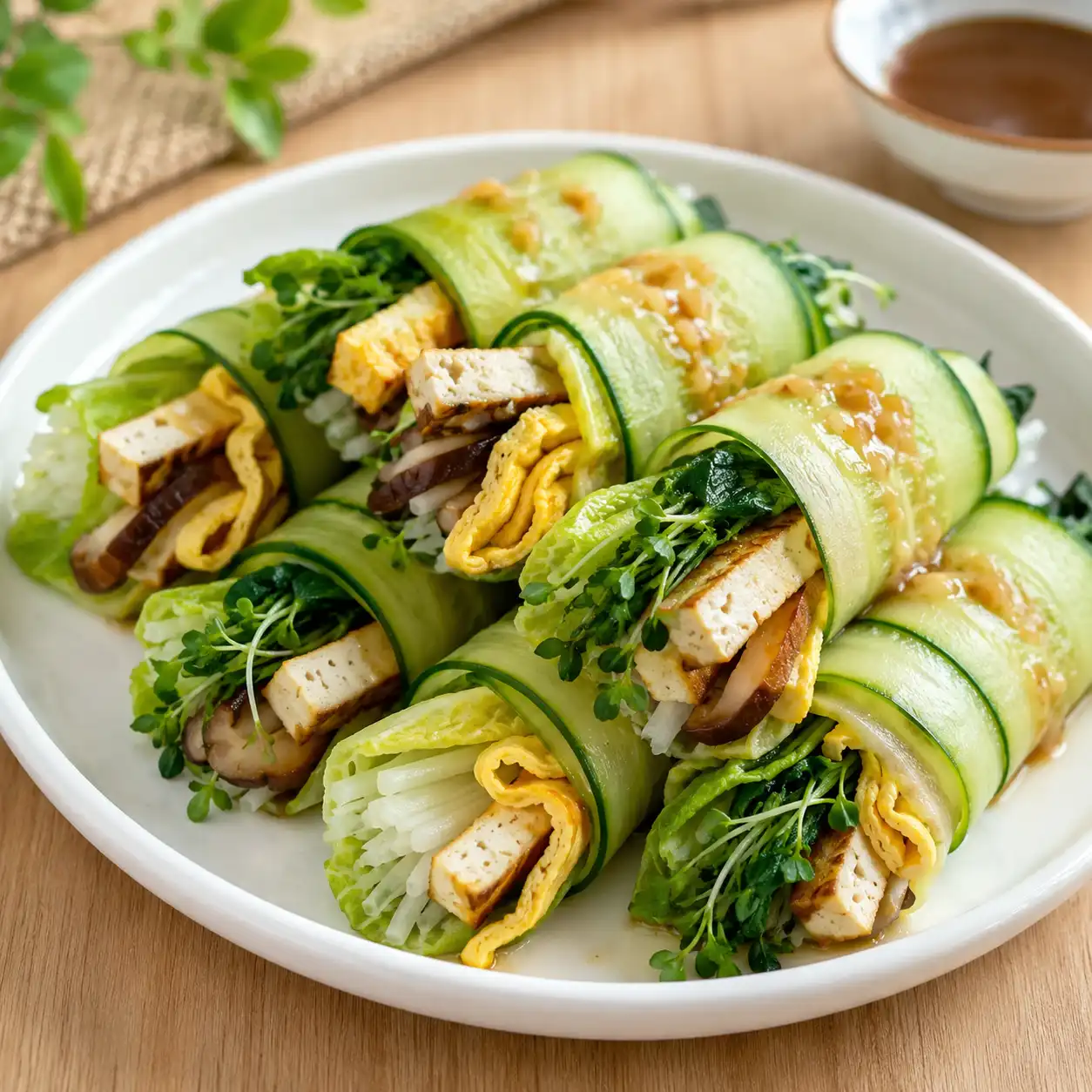 味噌豆腐大黃瓜片手卷