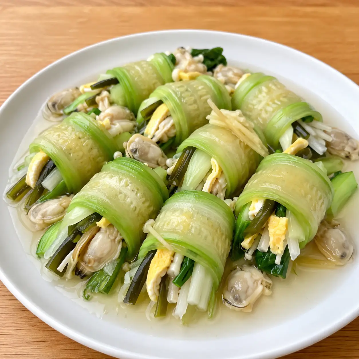 蛤蜊絲瓜片海味捲