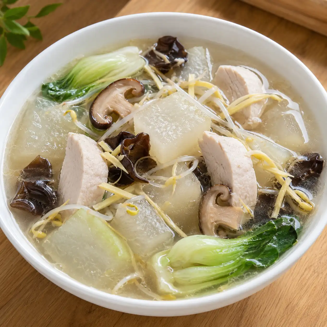 薑絲雞胸冬瓜透明清湯