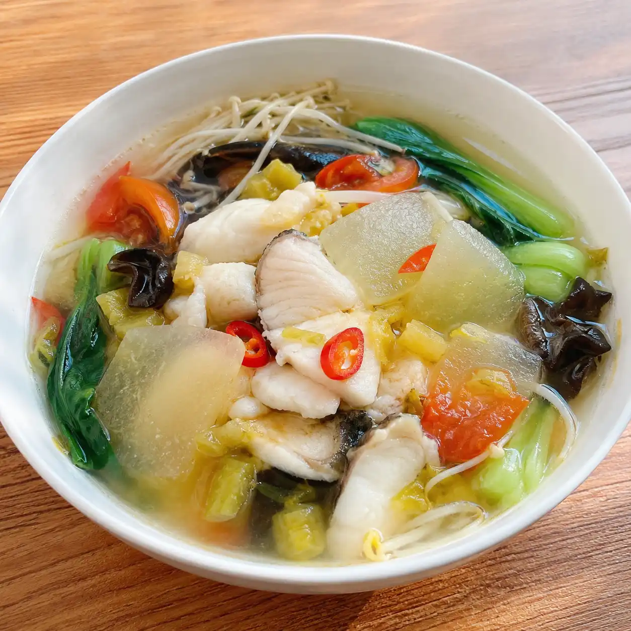泡椒魚片冬瓜酸湯