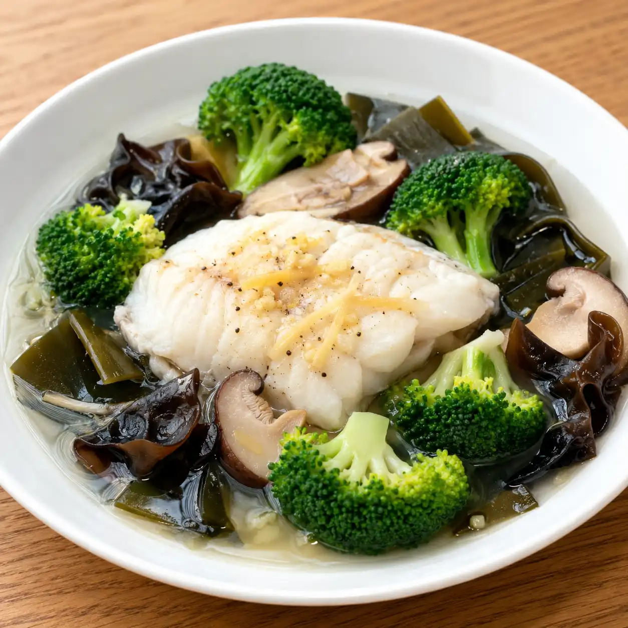 昆布魚片青花菜清煮