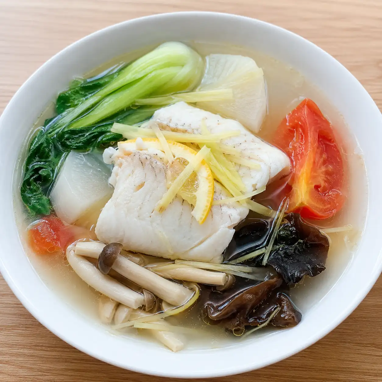 香茅檸檬魚片蘿蔔湯盤