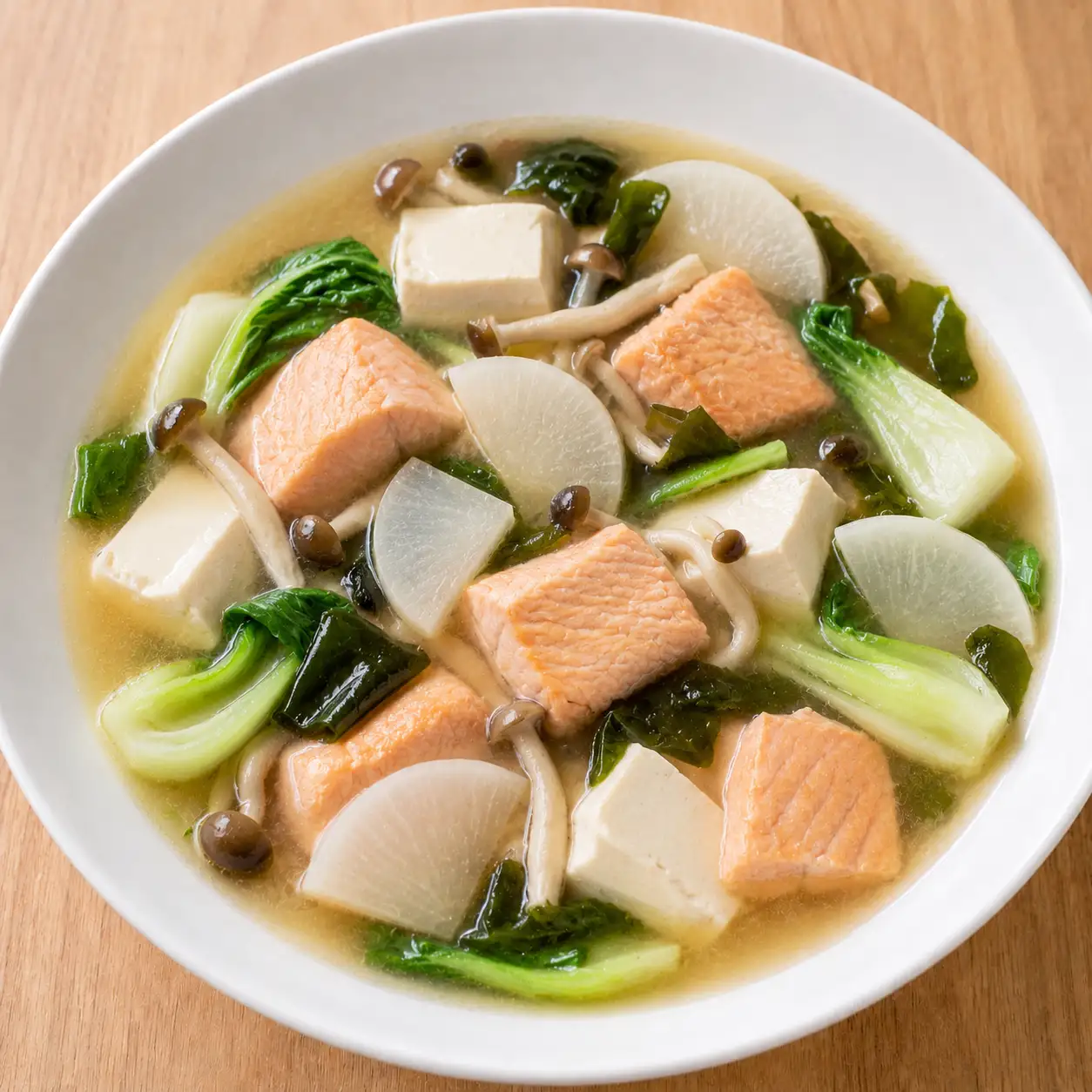 味噌鮭魚蘿蔔豆腐煮