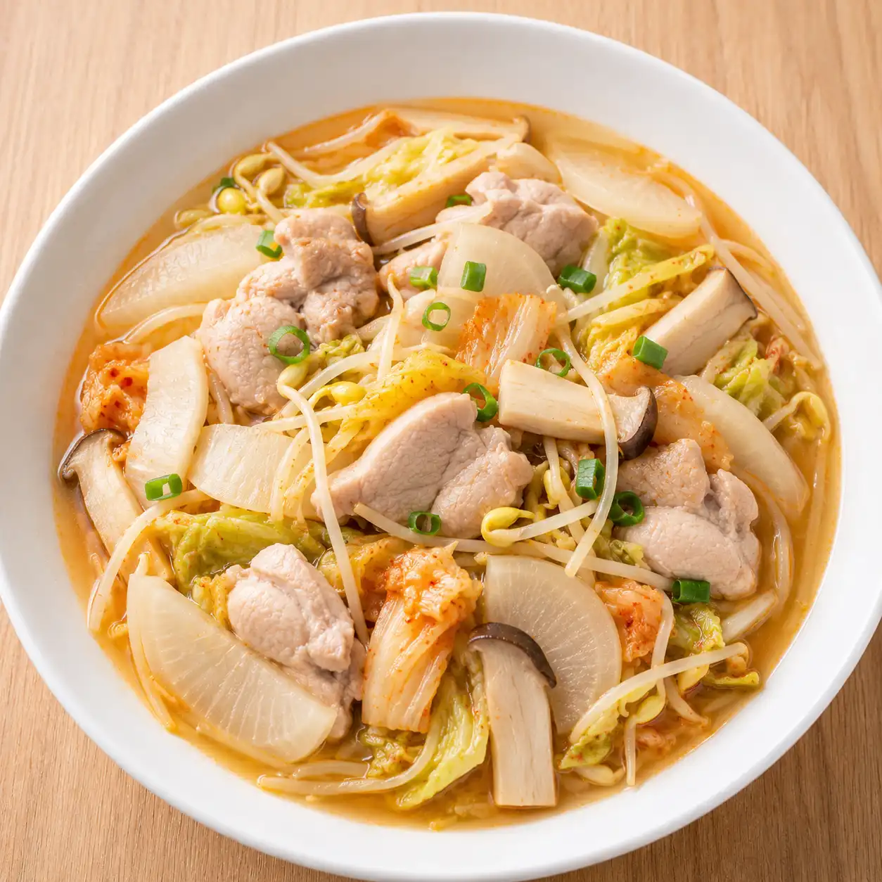 泡菜雞腿蘿蔔豆芽鍋