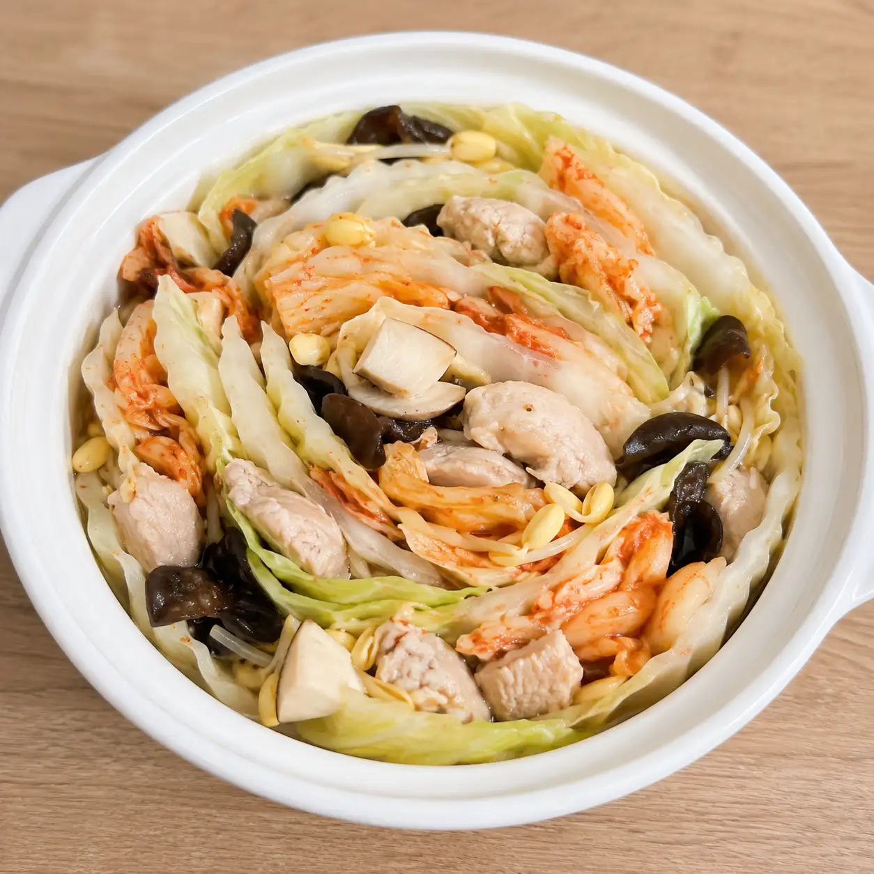 韓式泡菜雞腿高麗菜疊鍋