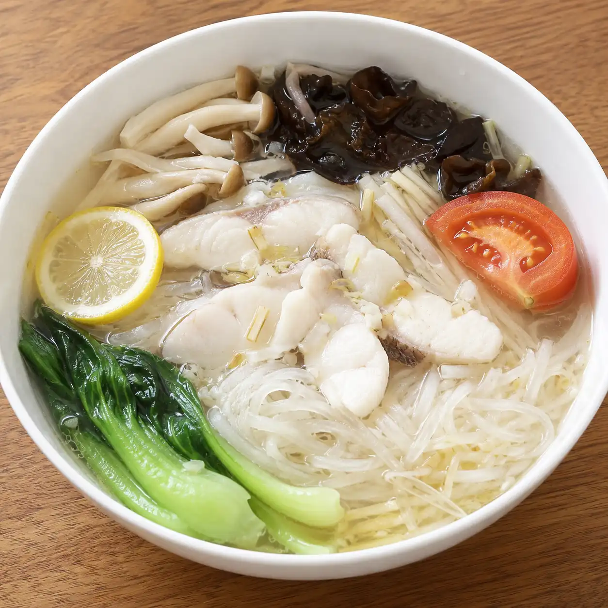 香茅檸檬魚片蘿蔔絲湯麵