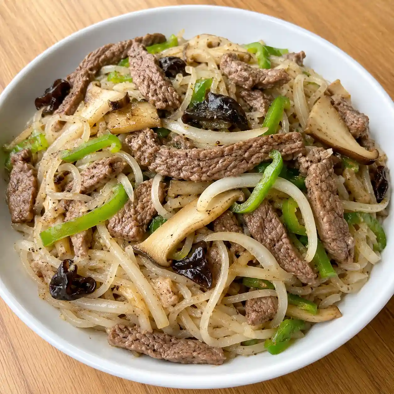孜然牛肉蘿蔔絲乾炒麵