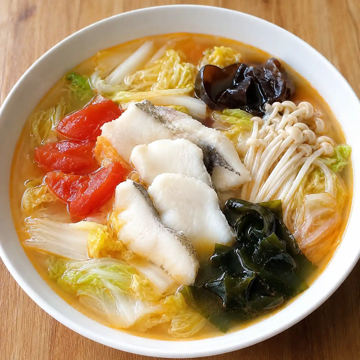 番茄魚片白菜鮮煮碗