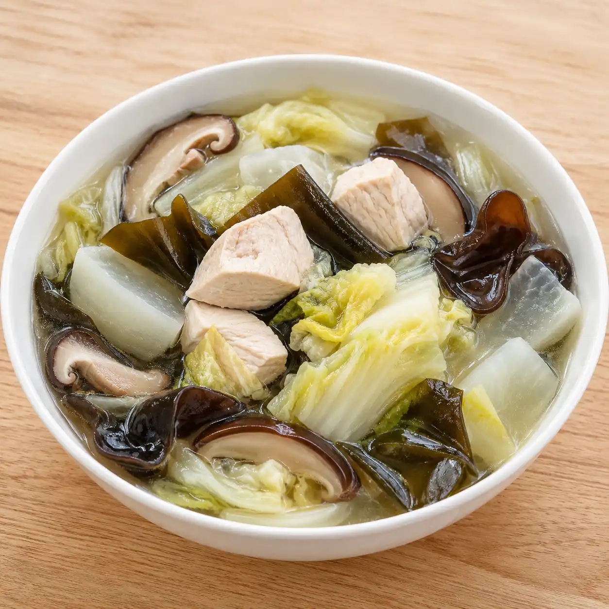 昆布雞胸白菜海藻煮