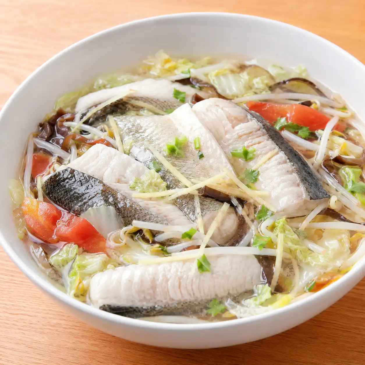 薑絲虱目魚肚豆芽羹