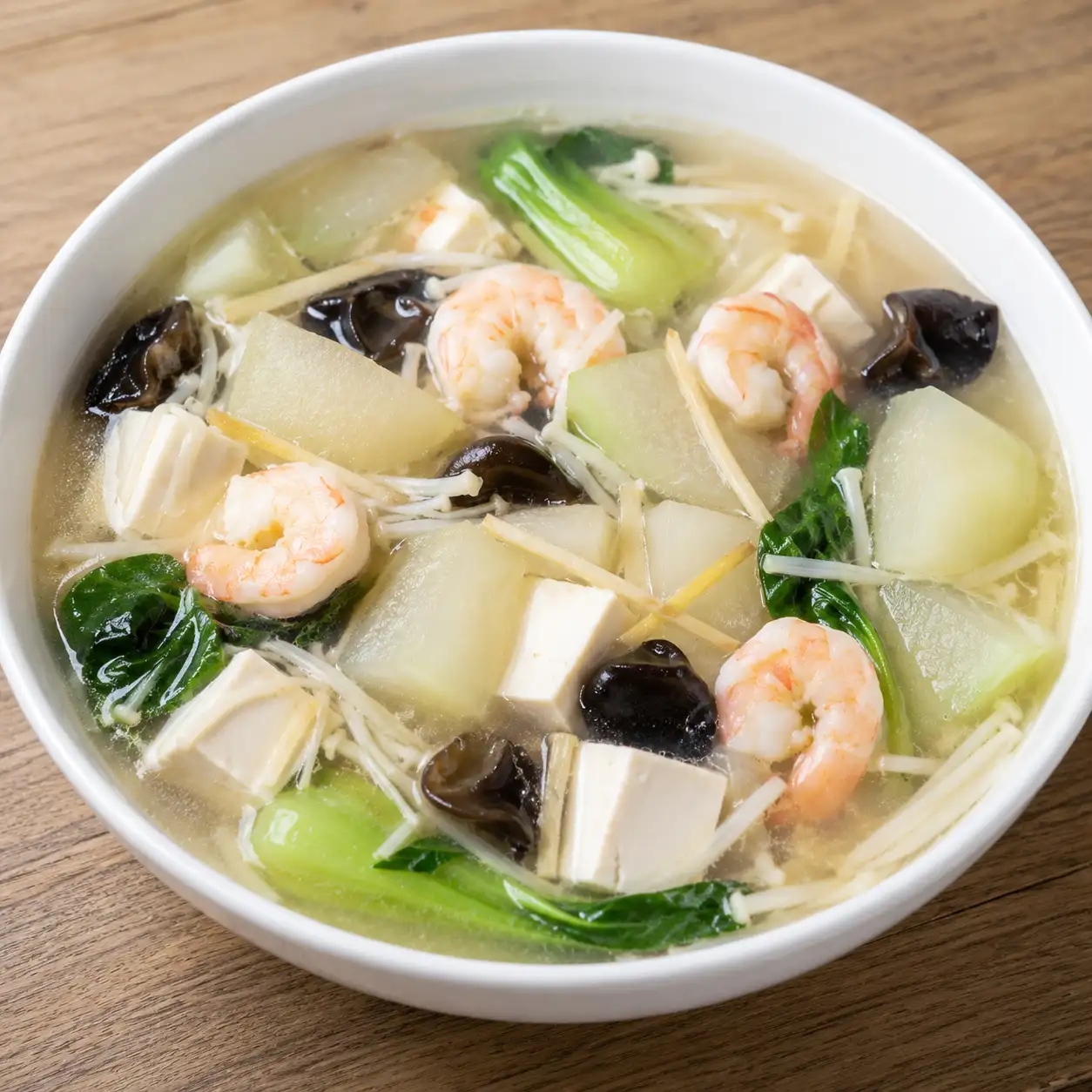 冬瓜胡椒蝦仁豆腐滑羹
