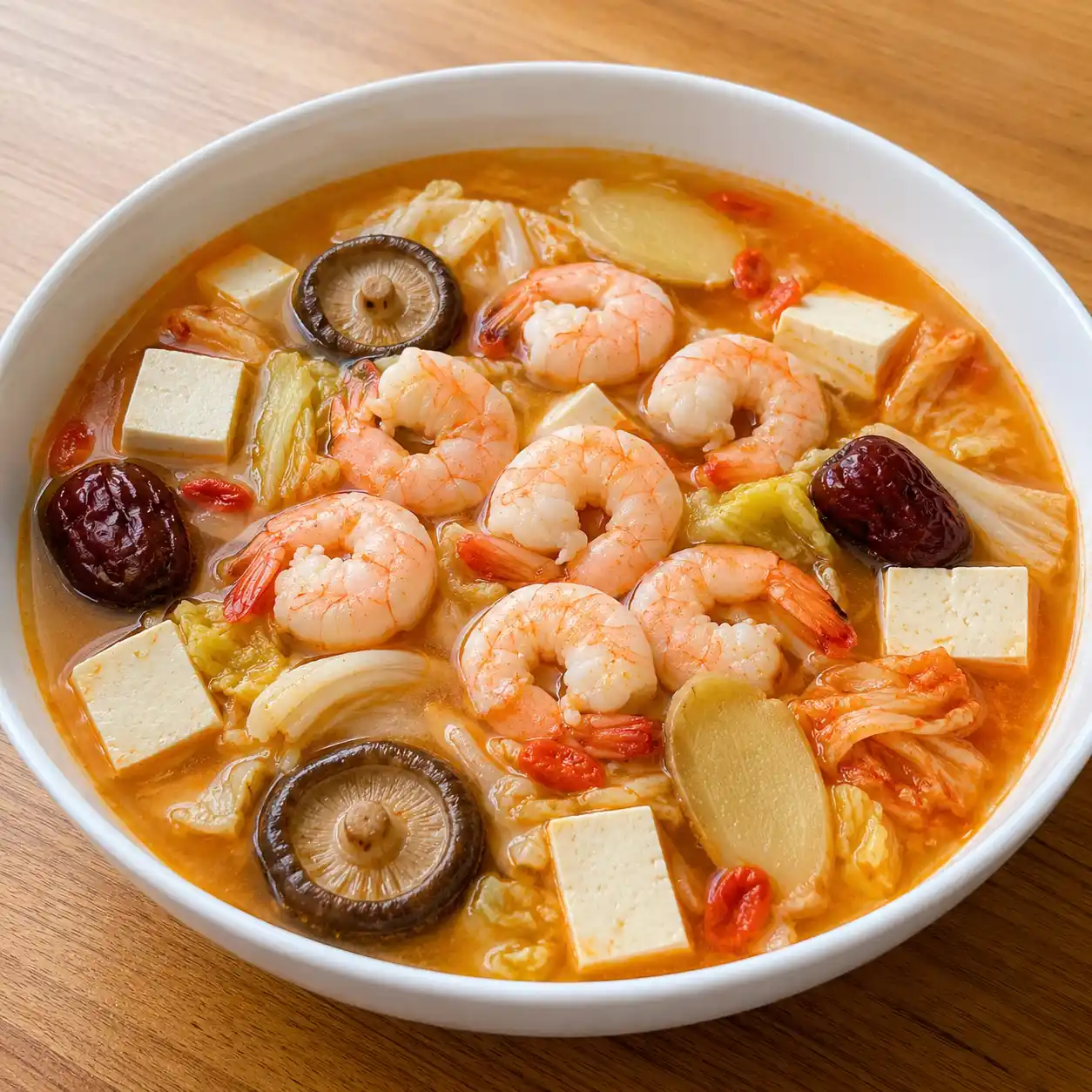 泡菜白蝦豆腐藥膳香羹