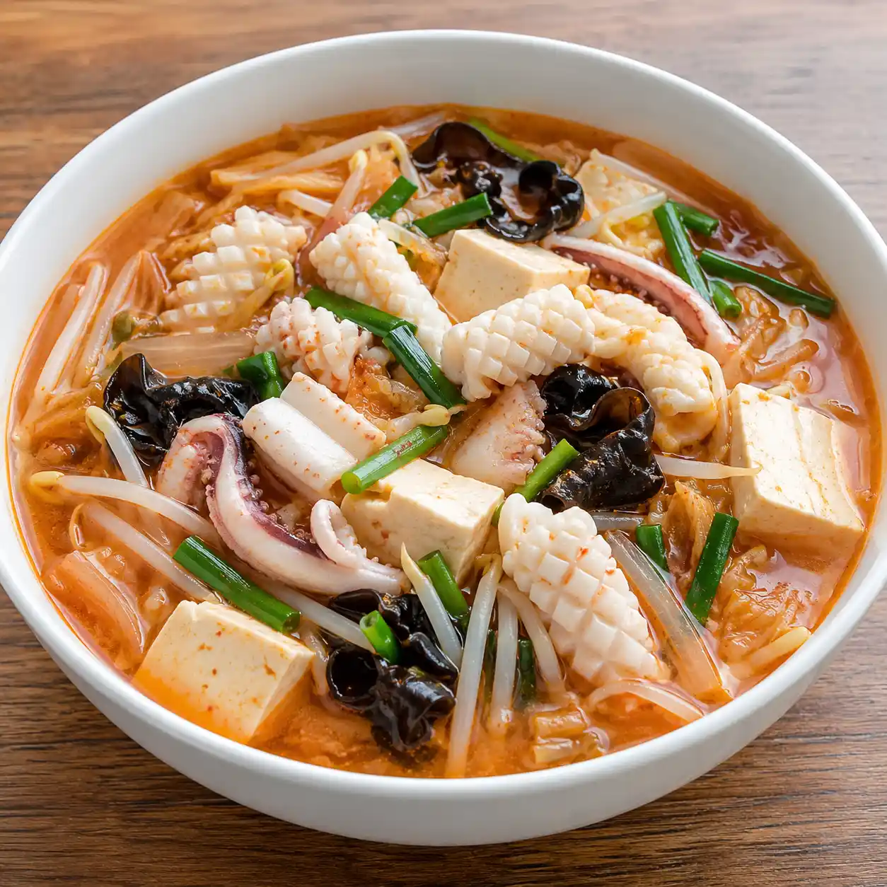 泡菜魷魚豆腐豆芽羹