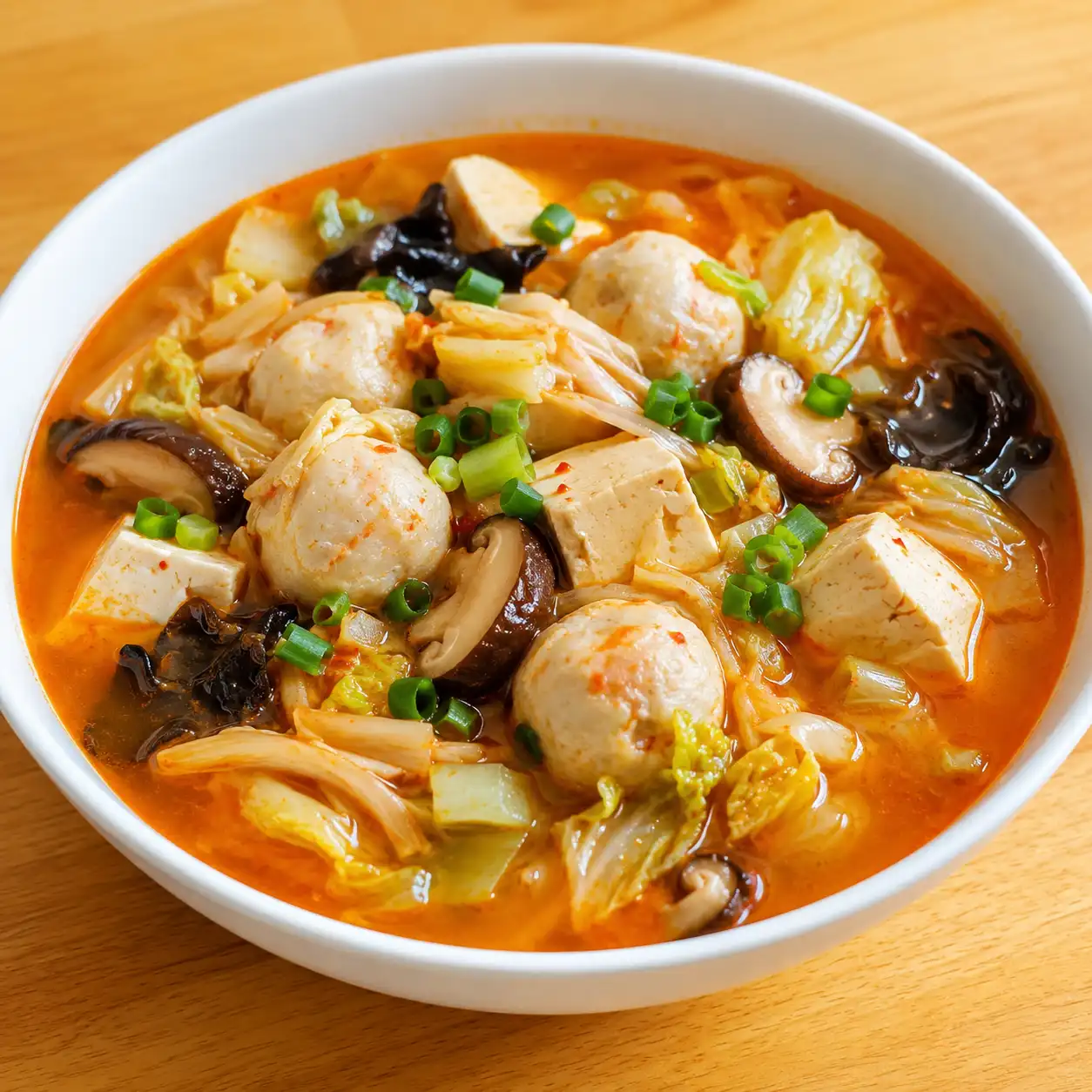 泡菜魚丸豆腐高麗菜羹