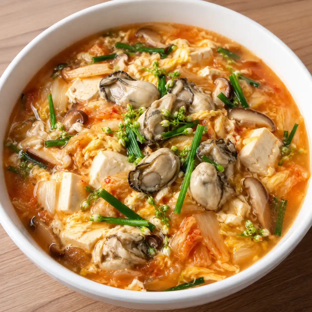 泡菜鮮蚵豆腐蒜香羹
