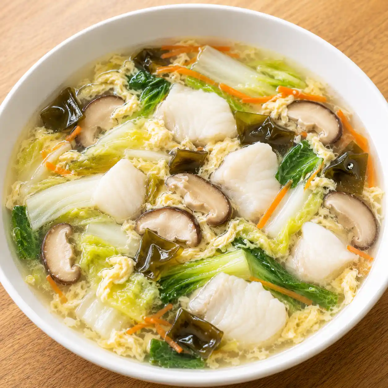 昆布鮮蔬魚片蛋花薄羹