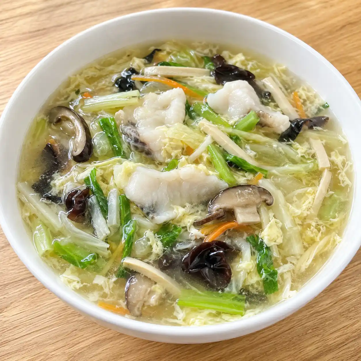 芹菜魚片蛋花薄羹