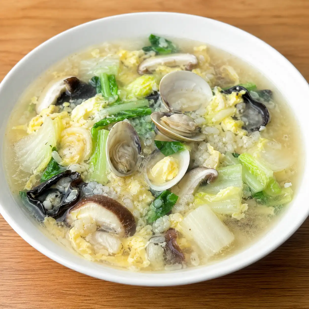 昆布蛤蜊花椰米薄羹飯感