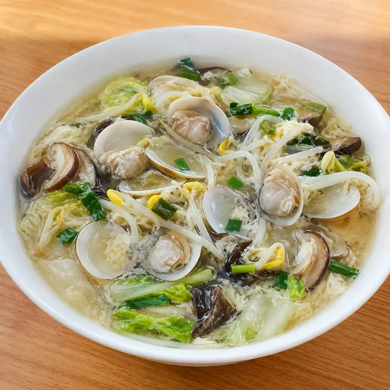 豆芽蛤蜊蔥香薄羹