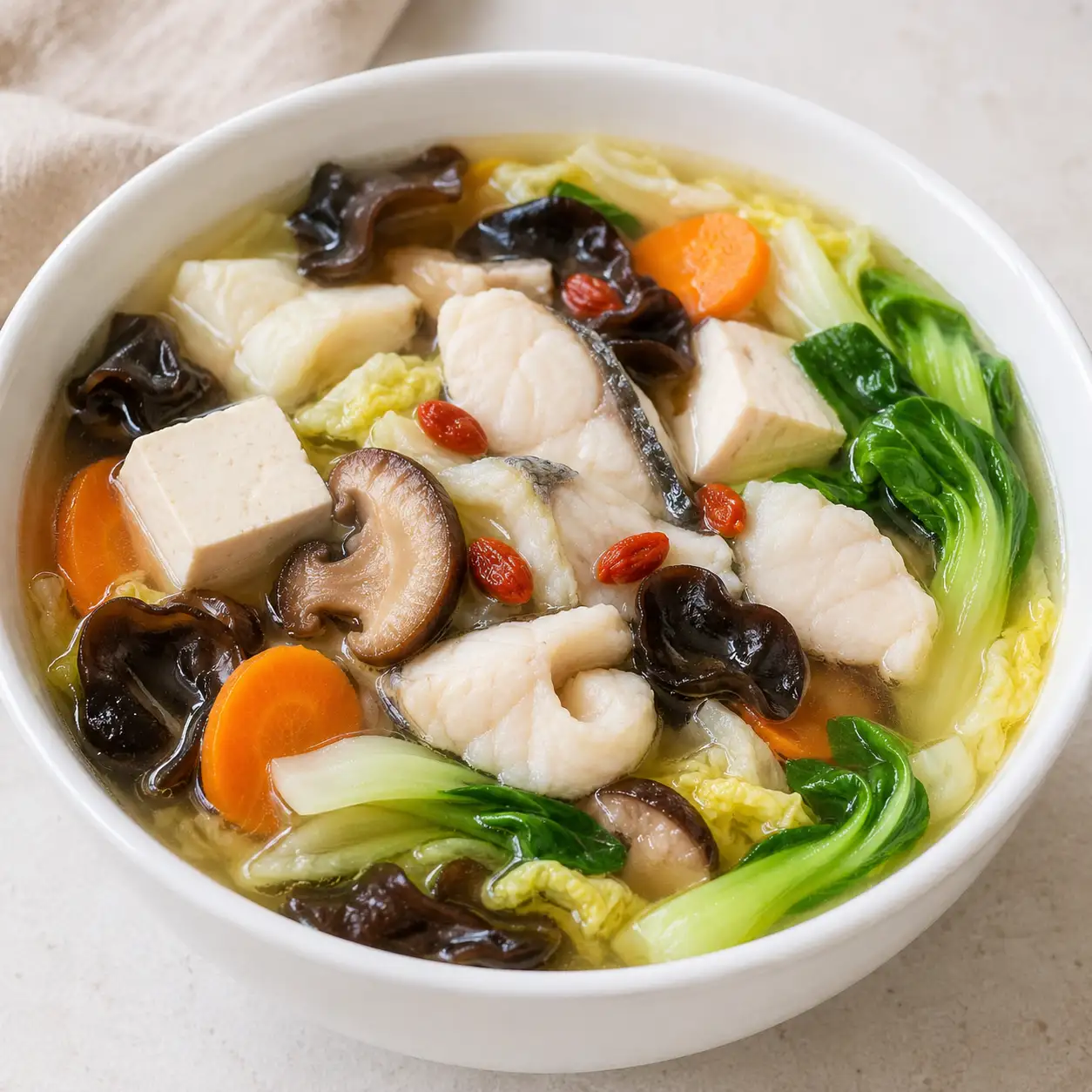 藥膳魚片木耳豆腐暖身羹